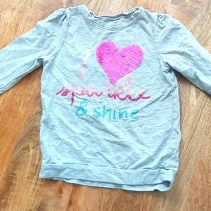sonoma kids size 5 gray sparkle shirt